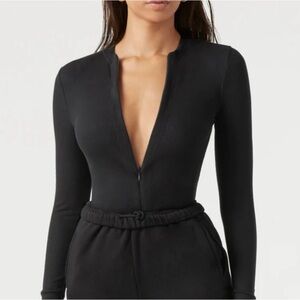 Joah Brown Long Sleeve Zip Top